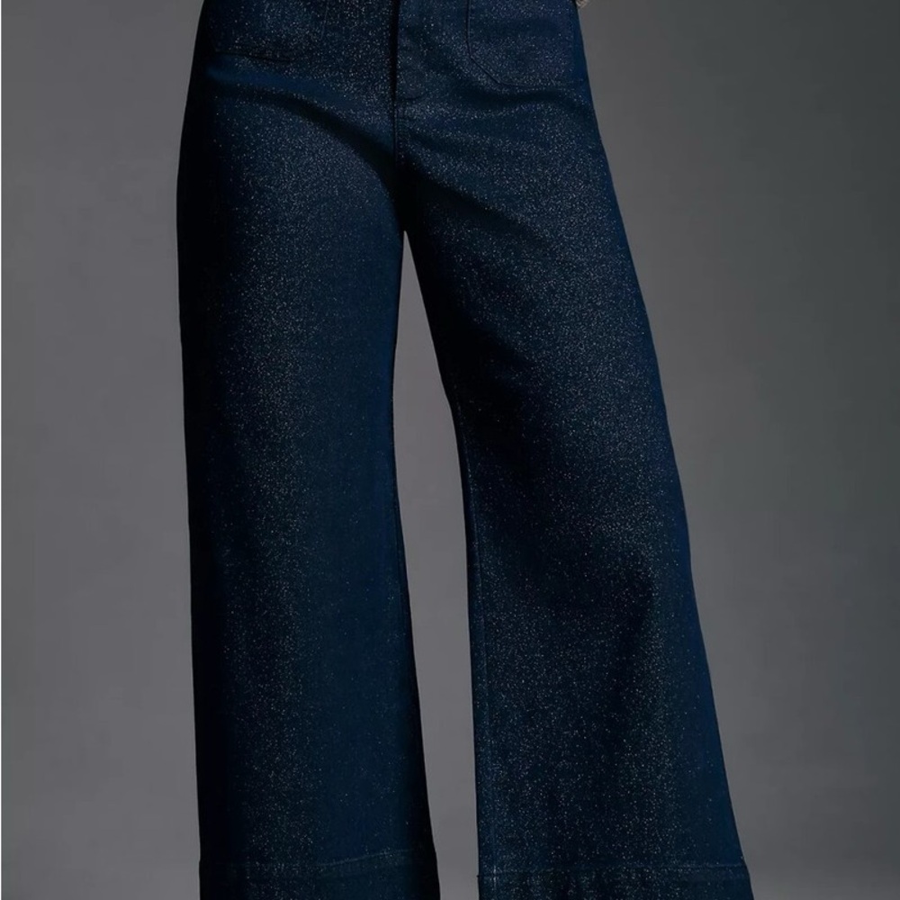 NWT Maeve Colette Dark Blue sparkle jeans